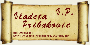 Vladeta Pribaković vizit kartica
